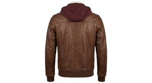 Plus Size Men's PU <b>Leather</b> <b>Jacket</b> with Polyester Filling – <b>Winter</b> Casual Zip-Up Coat - Product Image 2