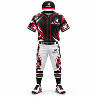 Ensemble de maillots de football sublimés pour hommes Ronal Sports, imprimé camouflage, respirant, coupe athlétique, blanc, noir, rouge, uniformes
