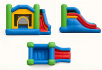 Château Gonflable en PVC avec Toboggan Aquatique, Trampoline Commercial Extérieur pour Enfants et Adultes, Jeux Gonflables, Couleur et Taille Personnalisables, Certifié CE, pour la Maison