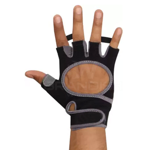 New Fashionable Leather <b>Fingerless</b> Gym Fitness <b>Gloves</b> for <b>Men</b>-Non-Slip Waterproof Hook & Loop Closure Customizable Options - Product Image 3