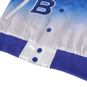 Blouson Bomber en Satin Délavé Zeta Phi Beta avec Broderie Chenille – Vêtement Unisexe Haut de Gamme pour Sororité Grecque, Fermeture Boutonnée - Product Image 4