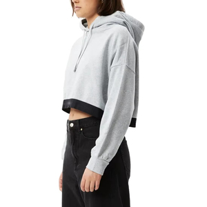Sudadera moderna y cómoda de tela suave con capucha corta para mujer, tela suave y transpirable para uso diario informal, sudaderas cortas con capucha para mujer - Product Image 4