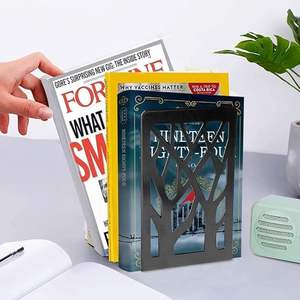 Porte-livres en métal poli artistique et traditionnel pour une décoration créative des étagères, améliorant l'intérêt visuel et l'organisation fonctionnelle des livres - Product Image 5