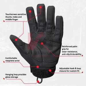 Gants de paintball tactiques haute performance, paume antidérapante, absorption des chocs, protection renforcée des articulations, dos en maille respirante - Product Image 5