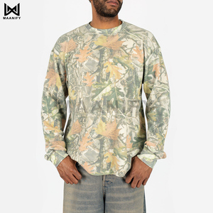 เสื้อยืดโอเวอร์ไซส์ทรงหลวมสไตล์สตรีทแวร์ พิมพ์ลายดิจิทัล ผ้าฝ้าย 100% แขนสั้น ลายวาฟเฟิล  ไม้ลายวินเทจ  รับทำโลโก้ OEM ขายดีที่สุด - Product Image 1