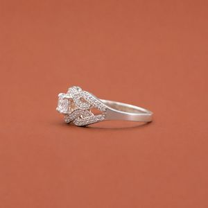 Bague de fiançailles personnalisable en argent sterling 925 et diamant moissanite pour femme, bijoux fins - Product Image 3