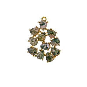 Colgante de rocío místico de piedra lunar arcoíris, collar de dijes de piedras preciosas hechas a mano chapadas en oro antideslustre para creaciones elegantes - Product Image 5