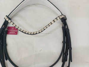 Bridon en cuir anatomique de luxe de haute qualité pour chevaux, rembourrage doux, cristaux de roche, portable, personnalisable, équestre de luxe - Product Image 3