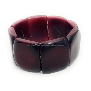 Vente chaude nouvelle manchette de charme de mode de bracelet de bracelet en résine multicolore personnalisée pour la vente directe de l'Inde de RF Crafts - Product Image 6