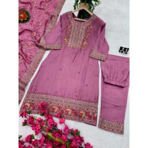 Hermoso conjunto de traje elegante Pent and Fancy Dupatta para fiestas para mujer - Product Image 3