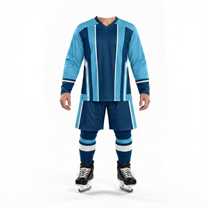 Tenue d'équipe de hockey sur glace : Maillot personnalisé en polyester respirant, sublimation, grandes tailles, prêt pour le match, vêtements de sport, commande en gros - Product Image 5