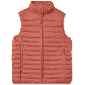 GENERSA SPORTS Gilet matelassé en polaire bleu marine pour homme, col montant, fermeture éclair, séchage rapide, coupe-vent, décontracté, coupe régulière, couleur unie - Product Image 1