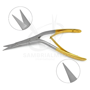 Ciseaux de septum nasal Caplan 20 cm, lames dentelées en carbure de tungstène, instrument chirurgical de rhinoplastie, manuel, en acier inoxydable - Product Image 2