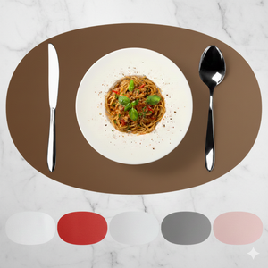 Nouveau Set de Table Tendance 2026 en Similicuir PU Lavable pour Événements Festifs et Maison – Napperons et Tapis Ovales de Luxe pour Table à Café et à Manger - Product Image 5