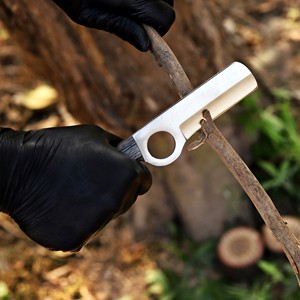 Couteau de camping Western Cowboy Bull Cutter, fait main, lame fixe en acier inoxydable 12c27, avec fourreau en cuir - Product Image 2