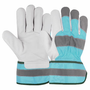 Gants de sécurité en cuir de vachette grainé de qualité supérieure, résistants à la chaleur et aux étincelles, pour ouvriers du bâtiment canadiens - Product Image 5