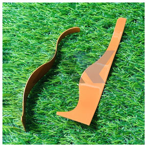 Navaja de barbero curva estilo dominicano Oem Grooming para hombres, color naranja, acero inoxidable, no recta, ligera. - Product Image 1