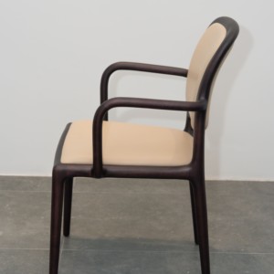 Chaise de salle à manger de luxe nordique haut de gamme avec structure en bois ergonomique et siège rembourré en cuir pour la maison, le bureau, le restaurant, l'hôtel PISANO - Product Image 1