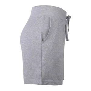 Women's Mid Waist Cotton Knitted Running Shorts Casual Drawstring Solid Gray Breathable <b>Waterproof</b> Eco-Friendly Quick Dry - Product Image 2