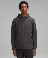 Sweat-shirt à capuche gris foncé pour homme, coupe classique, en polyester tricoté, décontracté, pour l'automne, avec poche avant