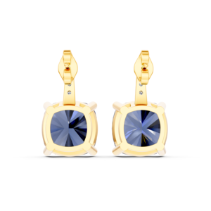 Boucles d'oreilles personnalisées en or massif 14K 9K 10K 18K avec pierre précieuse de laboratoire 6 carats, certifiées, bijoux fins éthiques, MOQ 3 pièces 10 pièces RJC OEM ODM EA502210 - Product Image 2