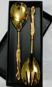 Ensemble de couverts de service pour gâteau en métal, design élégant, finition miroir haute brillance, lavable au lave-vaisselle, ustensiles de fête - Product Image 3