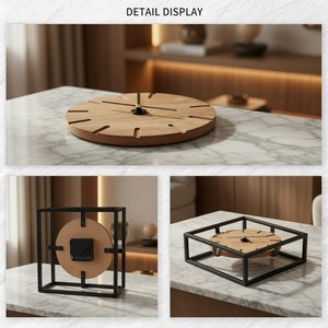 Small Size Shelf <b>Clock</b> Decorative Tabletop Timepiece Suitable For Home Office And Bedroom Decor Shelf Decoration Display - Product Image 6