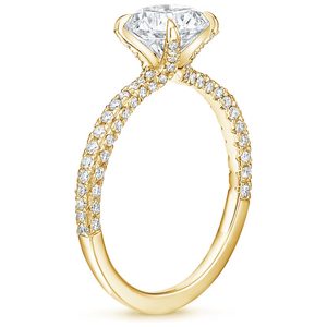 Bague élégante en or style diamant avec pierre étincelante, bague de fiançailles romantique, bijou de mariage, cadeau pour mariée - Product Image 4