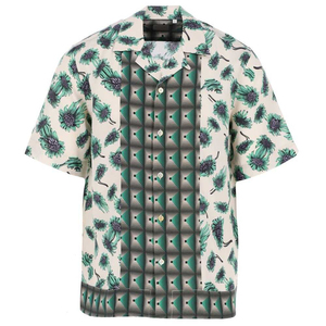 <b>Men</b> Hawaiian <b>Shirt</b> Floral <b>Satin</b> Woven Short Sleeve Casual Summer Beach Button Up Custom Sublimation Print Top - Product Image 4