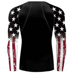 Custom Logo <b>Men</b> Gym <b>Compression</b> <b>Shirt</b> Rash Guard Long Sleeve Quick Dry Fitness Workout OEM Sportswear - Product Image 4