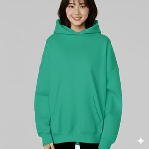 Sweat à capuche streetwear pour femme en molleton de coton épais, respirant, séchage rapide, doublé, col rond, manches longues, personnalisable - Product Image 6