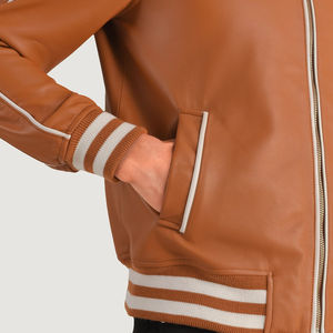Chaqueta Varsity de Primera Calidad para Hombre para Invierno, Nueva Piel de Vaca Genuina con Forro de Seda, Servicio OEM Disponible - Product Image 6