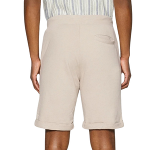 Custom <b>Men</b> Beige Sweat <b>Shorts</b> <b>Elastic</b> <b>Waist</b> Drawstring Side Pockets Above Knee Casual Relaxed Fit Private Label Wholesale <b>Shorts</b> - Product Image 5