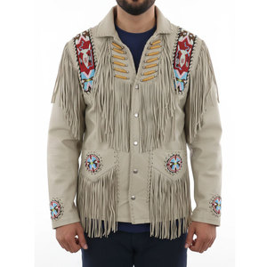 Premium Men's Genuine <b>Suede</b> Leather Fringe Winter <b>Jacket</b> Plain Dyed Finish All Sizes Custom Manufacturing OEM Wholesale Factory - Product Image 1