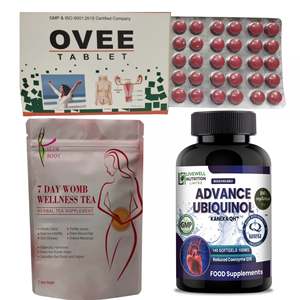 Ensemble de compléments alimentaires en gros : Comprimés d'Ubiquinol Coenzyme Q10 et Tisane Bien-être Utérin - Product Image 1