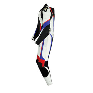 Combinaison de course moto unisexe à manches longues pour adultes, gris et noir, en spandex, qualité supérieure, coupe-vent, toutes saisons, genouillères ajustables - Product Image 4