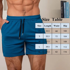 กางเกงขาสั้นกีฬาผู้ชาย ปี 2024 ระบายอากาศ แห้งเร็ว สีพื้น สำหรับวิ่งลำลอง ชายหาด ใส่สบาย ฤดูร้อน - Product Image 5