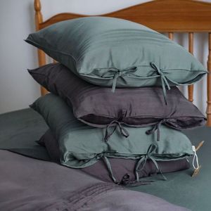 Ensemble de literie en coton Tencell 4 pièces, style moderne, tissu naturel de haute qualité, doux, respirant, anti-allergique - Product Image 5
