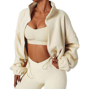 Autumn and Winter Fashion New Semi-<b>zipper</b> Casual Loose Stand Collar Cardigan Hoodie Winter Long Sleeve Solid Color Long Coat - Product Image 2