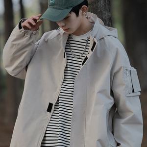 Haute qualité 100% Polyester léger pleine fermeture éclair unisexe à capuche coupe-vent résistant au vent hydrofuge imperméable pour hommes femmes - Product Image 6