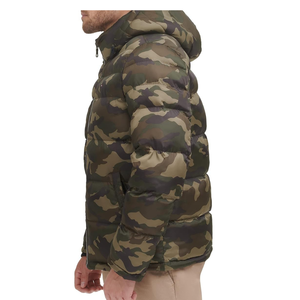 Veste matelassée à capuche amovible en polyester haute densité personnalisée OEM, légère et chaude, parka d'hiver - Product Image 4