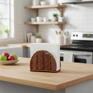 Handmade Plastic Vintage Waterproof Napkin <b>Holder</b> Rustic Paper <b>Tissue</b> Dispenser Vertical Tabletop Stand <b>Kitchen</b> Restaurant Hotel - Product Image 2