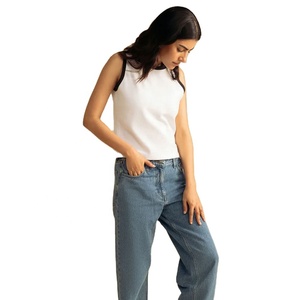 Débardeur de course décontracté pour femme, personnalisé OEM, gaufré, respirant, séchage rapide, écologique, en coton et élasthanne, vente en gros - Product Image 5