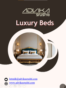 เตียงคิงไซส์ Advika Modern Tufted หุ้มหนัง PU พร้อมตกแต่งด้วยสีทอง ชุดเฟอร์นิเจอร์ห้องนอนสไตล์ร่วมสมัย - Product Image 1