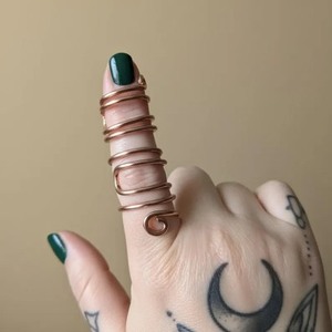<b>Adjustable</b> Finger Splint <b>Ring</b> Sterling <b>Silver</b> Plated Arthritis Jewelry Joint Support Minimalist Brass <b>Rings</b> For Women Wholesale - Product Image 4
