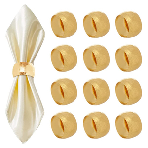 Anneau de serviette en métal doré antique pour la table à manger à la maison, les banquets et les occasions spéciales, décoration de table, porte-serviettes en solde - Product Image 6