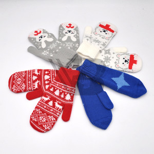 Angora Fluffy Grey Knit Soft Women Winter Designer Fashion <b>Gloves</b> with Sequin Star BSCI Certified Custom Logo <b>Touchscreen</b> <b>Glove</b> - Product Image 1