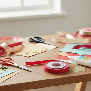 Nastro rosso a pois Ilan da 1,0 cm, 25 iarde per decorazioni e lavori artigianali - Product Image 2