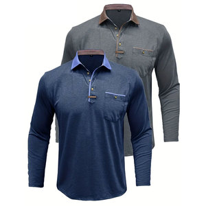 เสื้อโปโลผู้ชายผ้าฝ้ายคุณภาพสูงแบบลำลองสั่งทำได้พร้อมโลโก้ - Product Image 5