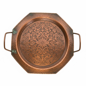 Bandeja Rectangular de Cobre Puro Hecha a Mano con Diseño Martillado, Plato Metálico Duradero y Ecológico para Uso en Hoteles y Restaurantes - Product Image 4